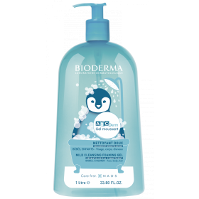 BIODERMA ABCDERM GEL MOUSSANT DELIKATNY ŻEL MYJĄCY DLA DZIECI I NIEMOWLĄT 1 LITR